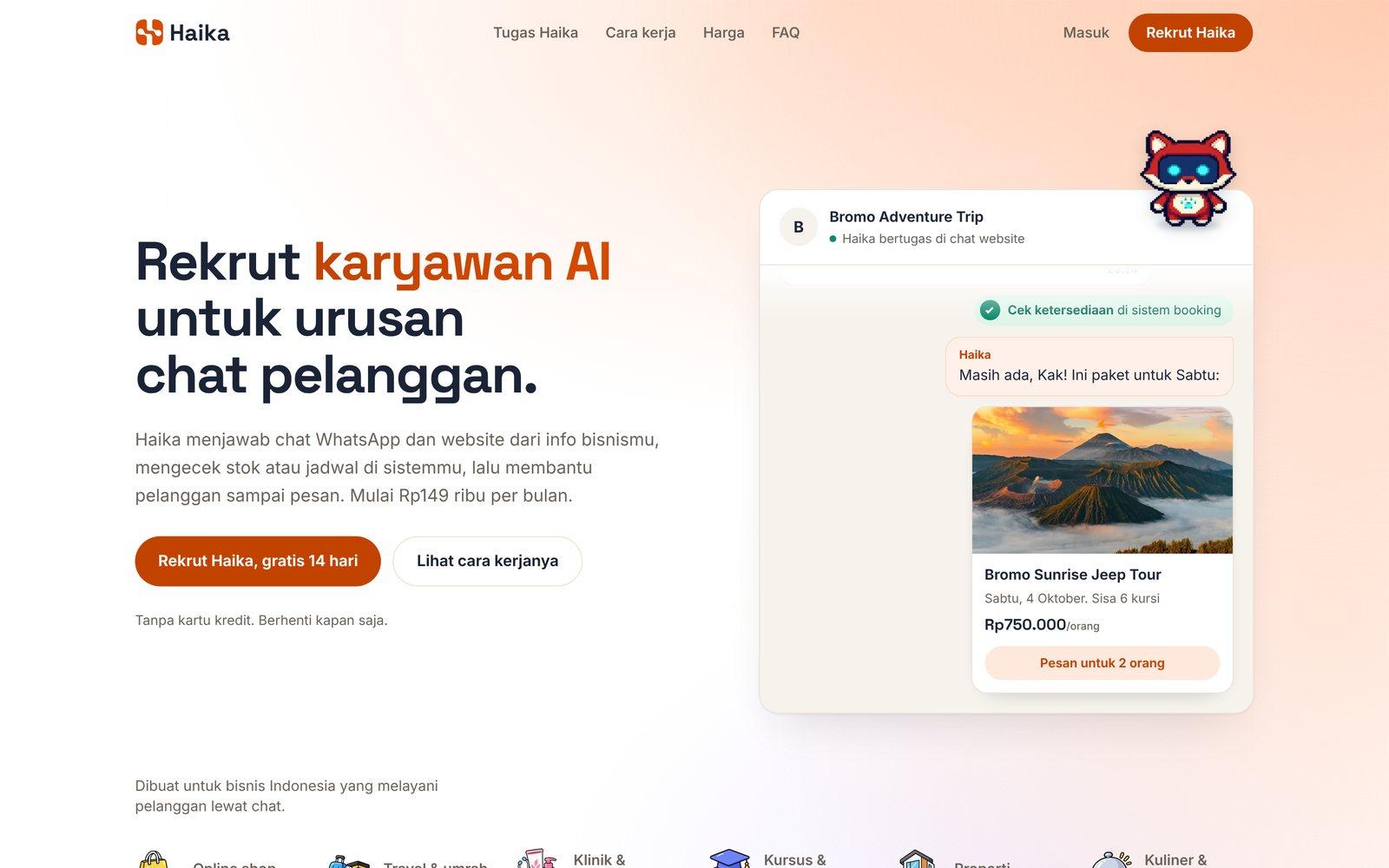 Tampilan Haika.id