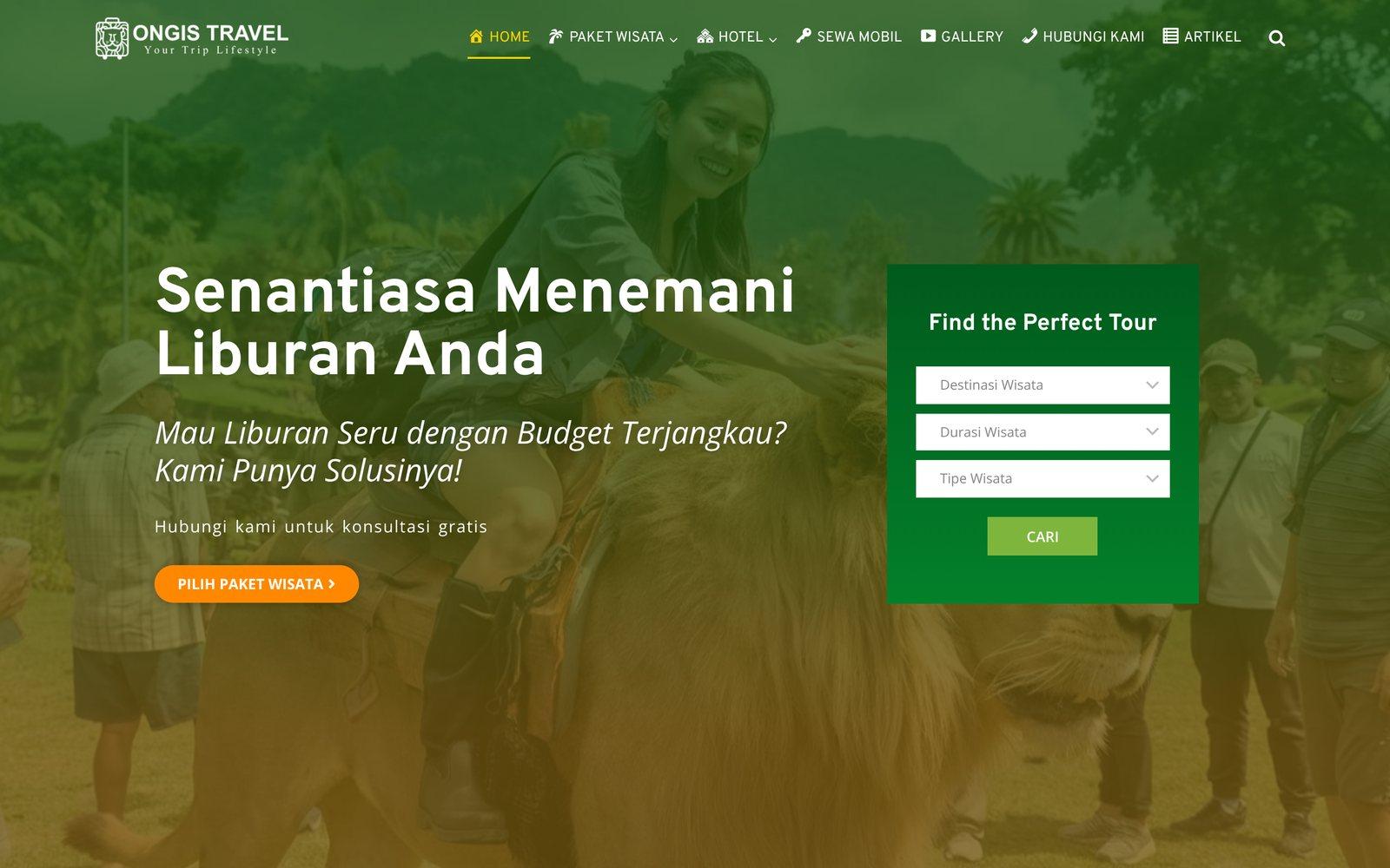 Tampilan Ongis Travel Management